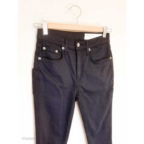 NWT Rag & Bone High Rise Skinny Black Jeans, 23 - Picture 9 of 13